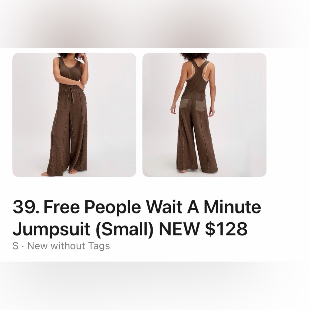 Free People Wait A Minute Deep Brown Jumpsuit Free People Wait A Minute Deep Brown Jumpsuit